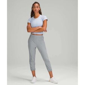 NWT Lululemon Women's Adapted State HR Cropped Jogger Rhino Grey 12